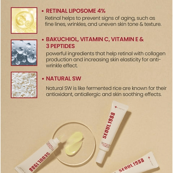 Seoul 1988 Eye Cream – Retinal Liposome 4% + Fermented Bean 2