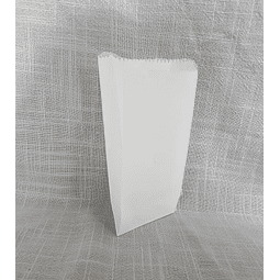 Sacos de Papel Blanco B-0025 7,3 x 15,5 cms. 100 unidades