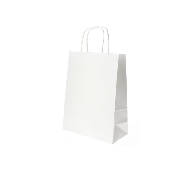 Bolsas de Papel Blanco - 14 x 20 x 8 cms. 50 unidades