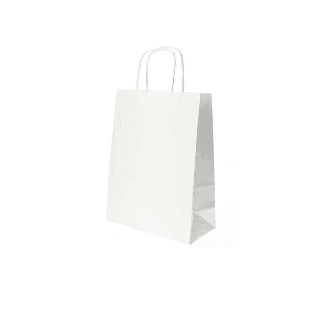 Bolsas de Papel Blanco - 14 x 20 x 8 cms. 50 unidades