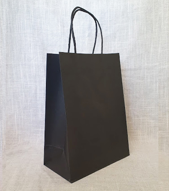 Bolsas de Papel Negro - 22 x 30 x 10 cms. 50 unidades