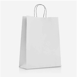 Bolsas de Papel Blanco - 30 x 41 x 12 cms. 50 unidades