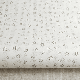 Papel Seda Estrellas Gris 25 pliegos 77 x 90 cms