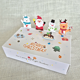 Pack Cajas Blancas Navidad 9x15x4 cms. 2 unidades