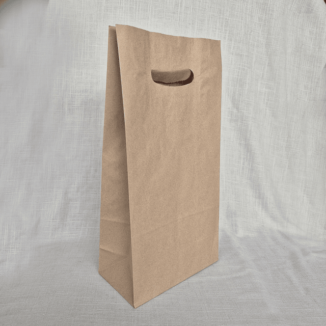 Bolsas de Papel Kraft Delivery con Troquel 21 x 42 x 12 CM 50 Unidades