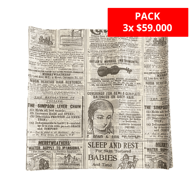 1000 hojas Papel Antigrasa Diario 30 x 30 cms.