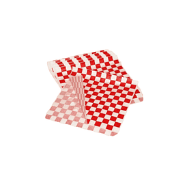 Saco Sandwich Papel Antigrasa Blanco y Rojo 18 x 18 cms 500 unidades