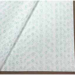 Papel Seda Estrellas Verdes 1000 pliegos 25 x 75 cms