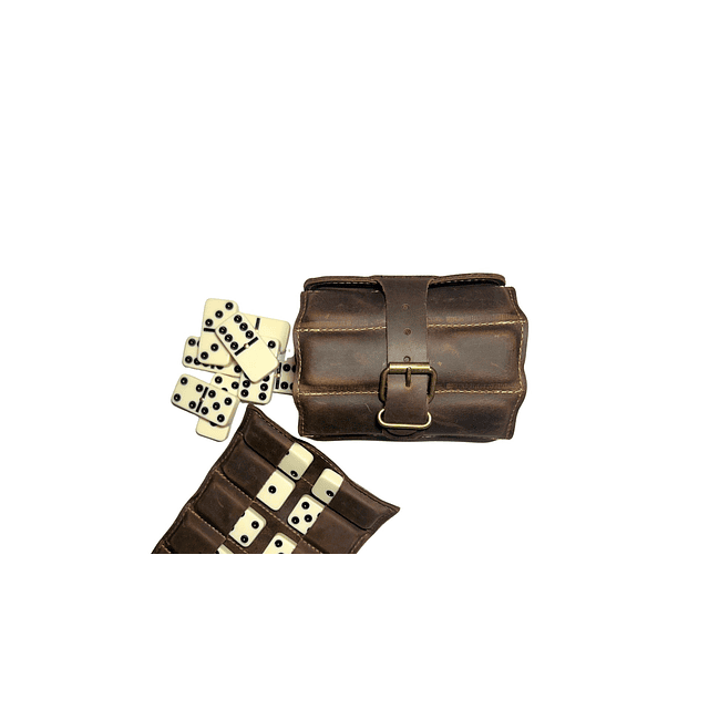 Juego de Dominó 100% Cuero 