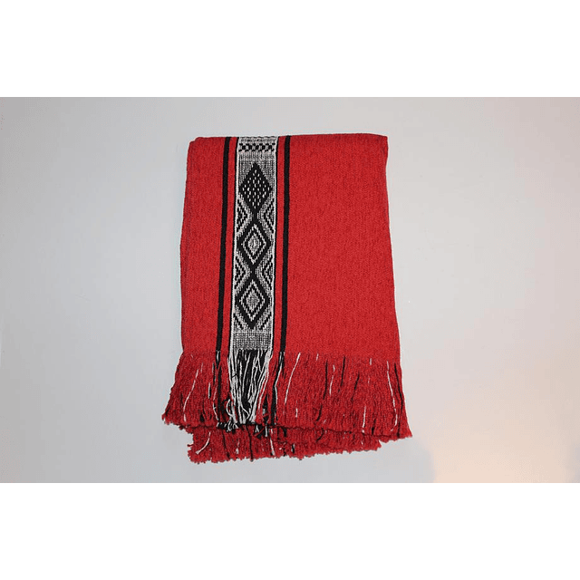 Manta de algodón Huitrú, Gaucha Rojo