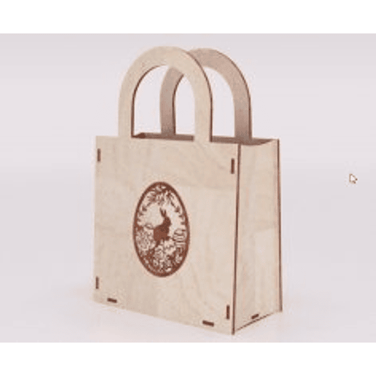 Bolso Madera MDF Completamente  Marcado