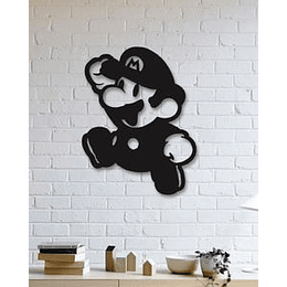 Cuadro Super Mario en alto relieve en acrilico negro de 3 mm