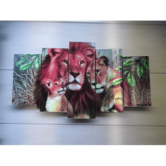 Cuadro leones tamaño 110 x 59