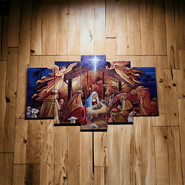 Cuadro Pesebre nacimiento navidad Jesus  tamaño 110 x 59