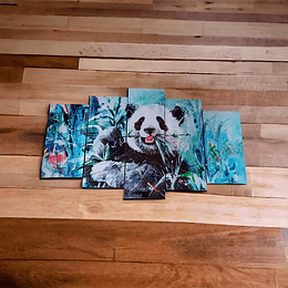 Cuadro Animales Oso Panda Tamaño 1 metro 10  de ancho x 50 de alto