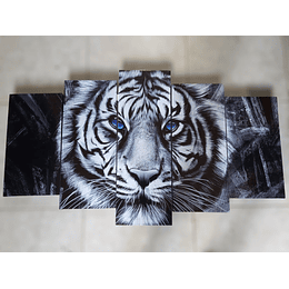 Tigre de animales Tigre  5 piezas tamaño 110 cm de ancho x 59 de alto