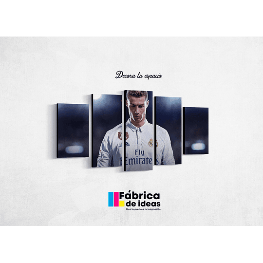Cuadro Cristiano Ronaldo CR7 Real Madrid , Tamaño 1 metro 10 de ancho x 59 de alto