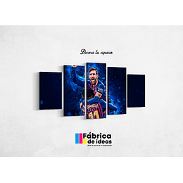Cuadro Leonel Messi Barcelona Copa del Mundo  tamaño 110 x 59