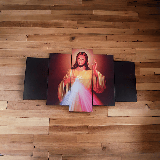 Cuadro Jesus Sagrado Corazon Tamaño 110 de ancho x 59 de alto