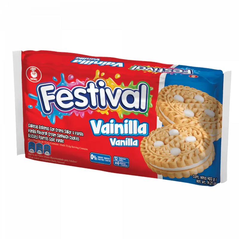 Galletas de Vainilla 12 paquetes de 4 unidades 