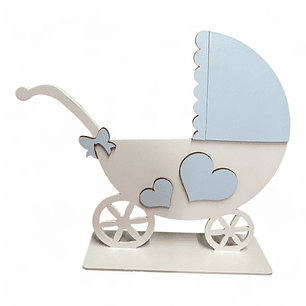 Display MDF cochecito celeste 