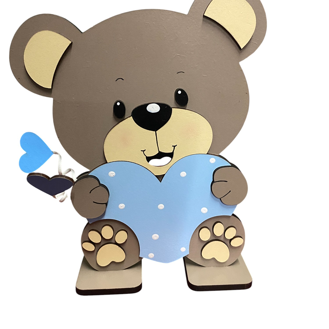 Display MDF   osito  corazón 1