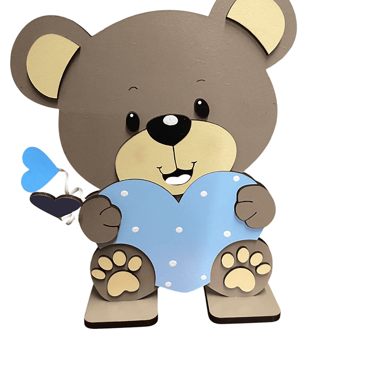 Display MDF   osito  corazón 1