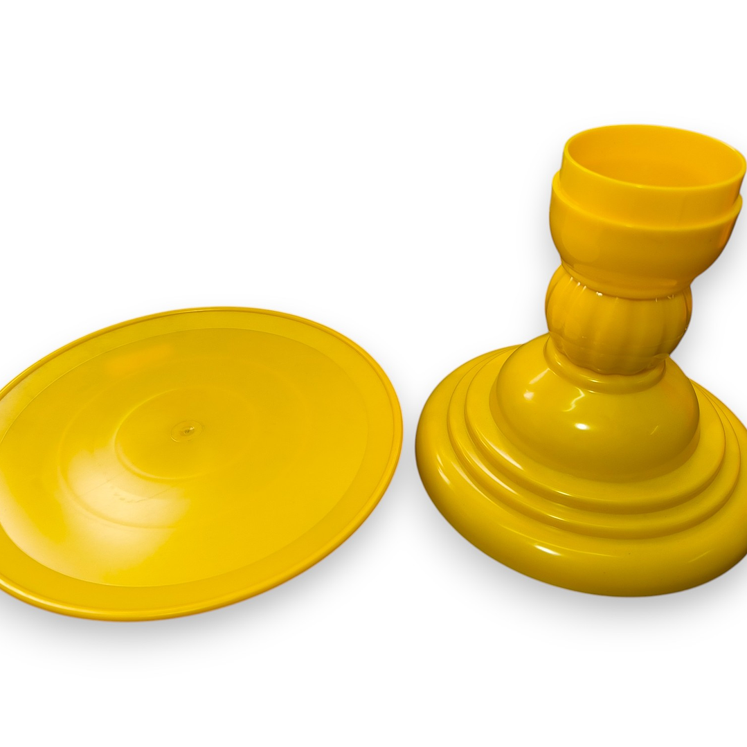 alzador /porta torta  amarillo 2