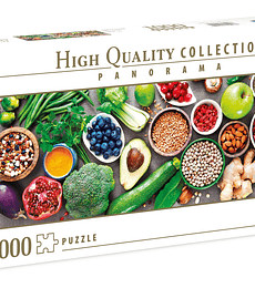 Puzzle 1000 Pcs - Healthy Veggie Clementoni Panorama