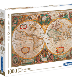 Puzzle 1000 Pcs - Mapa Antigua Clementoni