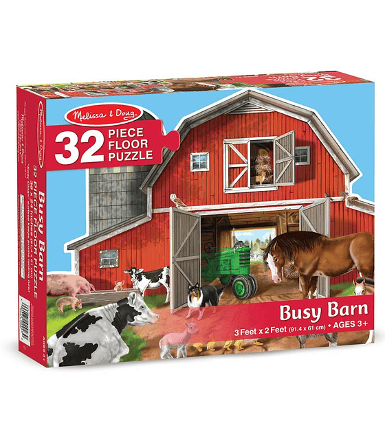 Puzzle de piso Busy Barn 32 Piezas