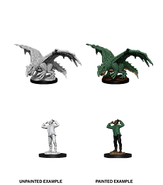 Figura D&D Green Dragon Wyrmling & Afflicted Elf