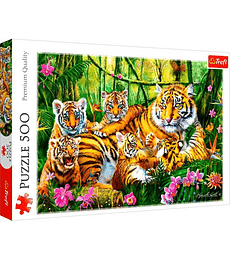 Puzzle Trefl 500 Pcs - Family of Tigers