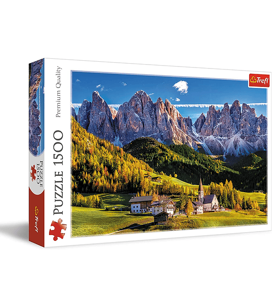 Puzzle Trefl 1500 Pcs - Vald di Funes Valley, Dolomites, Italy