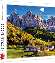 Puzzle Trefl 1500 Pcs - Vald di Funes Valley, Dolomites, Italy