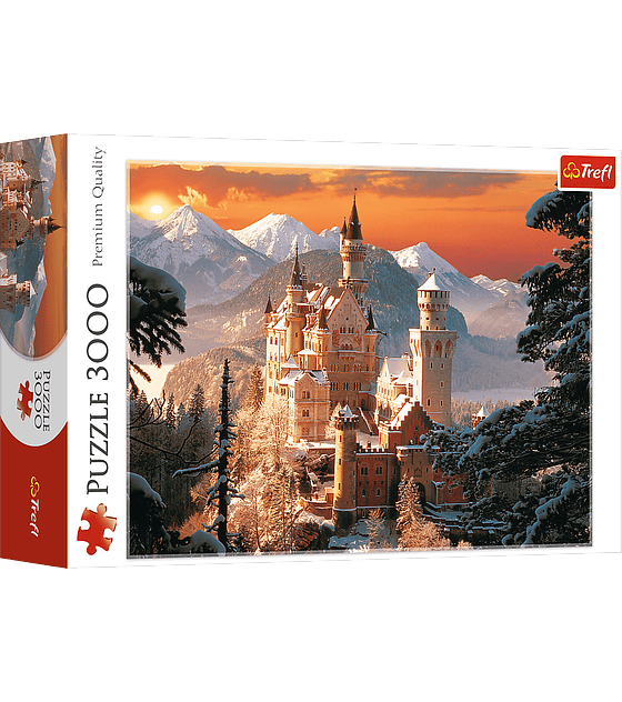 Puzzle Trefl 3000 Pcs - Wintry Neuschwanstein Castle, Germany