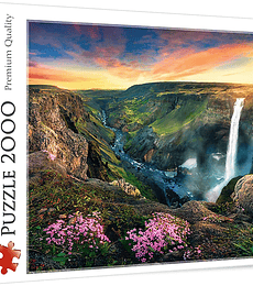 Puzzle Trefl 2000 Pcs - Haifoss Waterfall, Iceland