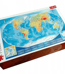 Puzzle Trefl 4000 Pcs - Large Physical Map of the World