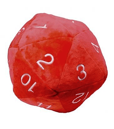 Dado D20 Jumbo Plush Rojo