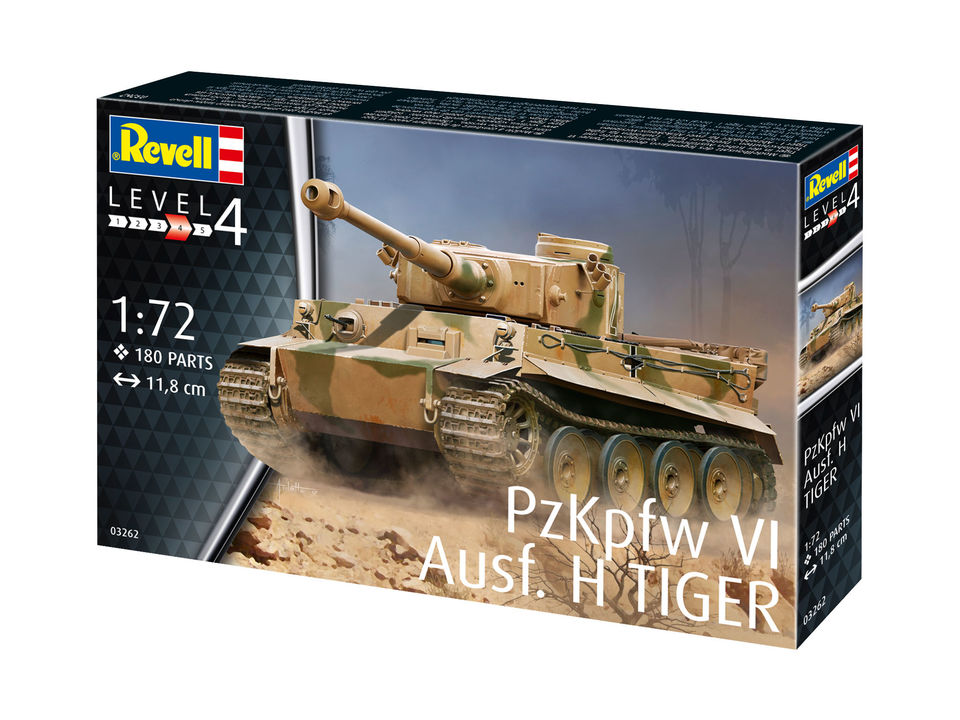 Revell PzKpfw VI Ausf. H Tiger – Maquette Char Allemand Légendaire, Kit Complet Avec Colle Et Peintures