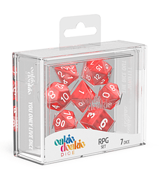 Dice RPG Set Marble Rojo