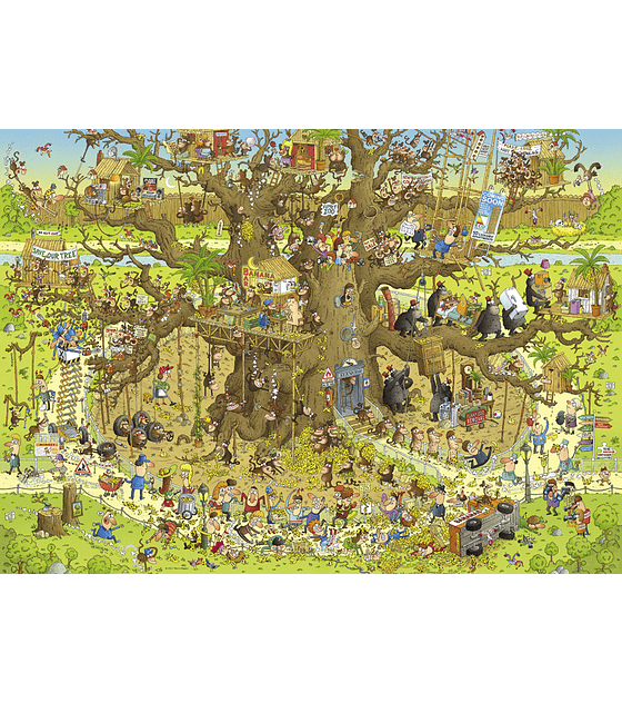 Puzzle 1000 pcs - Monkey Habitat Heye