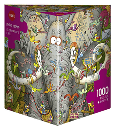 Puzzle 1000 pcs - Elephant's Life Heye