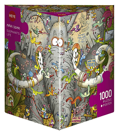 Puzzle 1000 pcs - Elephant's Life Heye