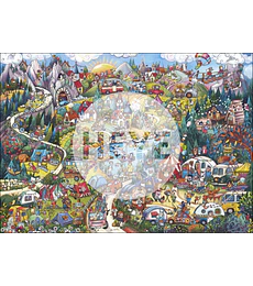 Puzzle Heye 2000 pcs - Go Camping!