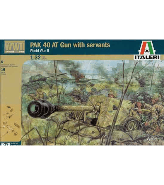 ZVEZDA Pak 40 AT Gun With Servants