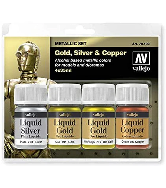 Metallic Set Oro, Plata y Cobre Vallejo
