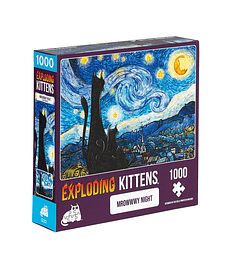 Puzzles Exploding Kittens 1000 piezas: Mrowwwy Night