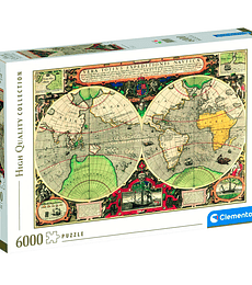 Puzzle 6000 Pcs Clementoni - Antique Nautical Map