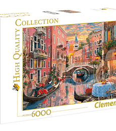 Puzzle 6000 Pcs Clementoni - Venice evening sunset